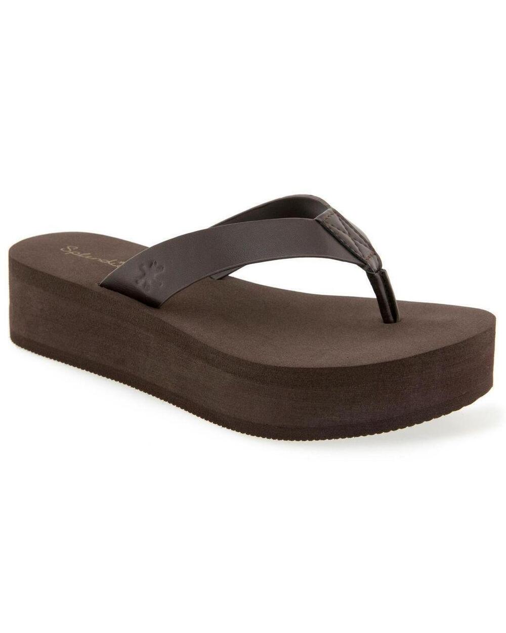 NWT Splendid - Brown Quintana Wedge Flip Flop - 8